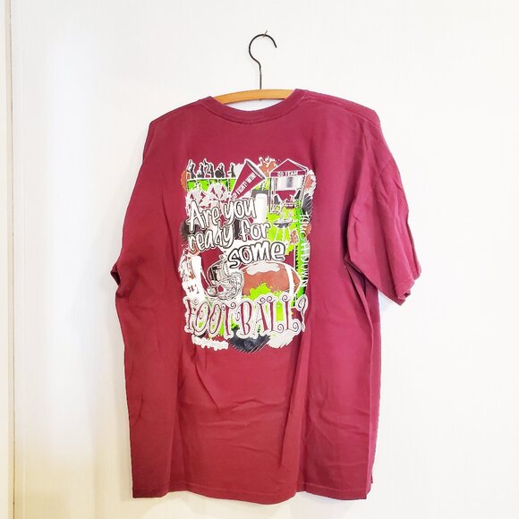 Girly girl T Are You Ready For FOOTBALL Size XL - Picture 1 of 7